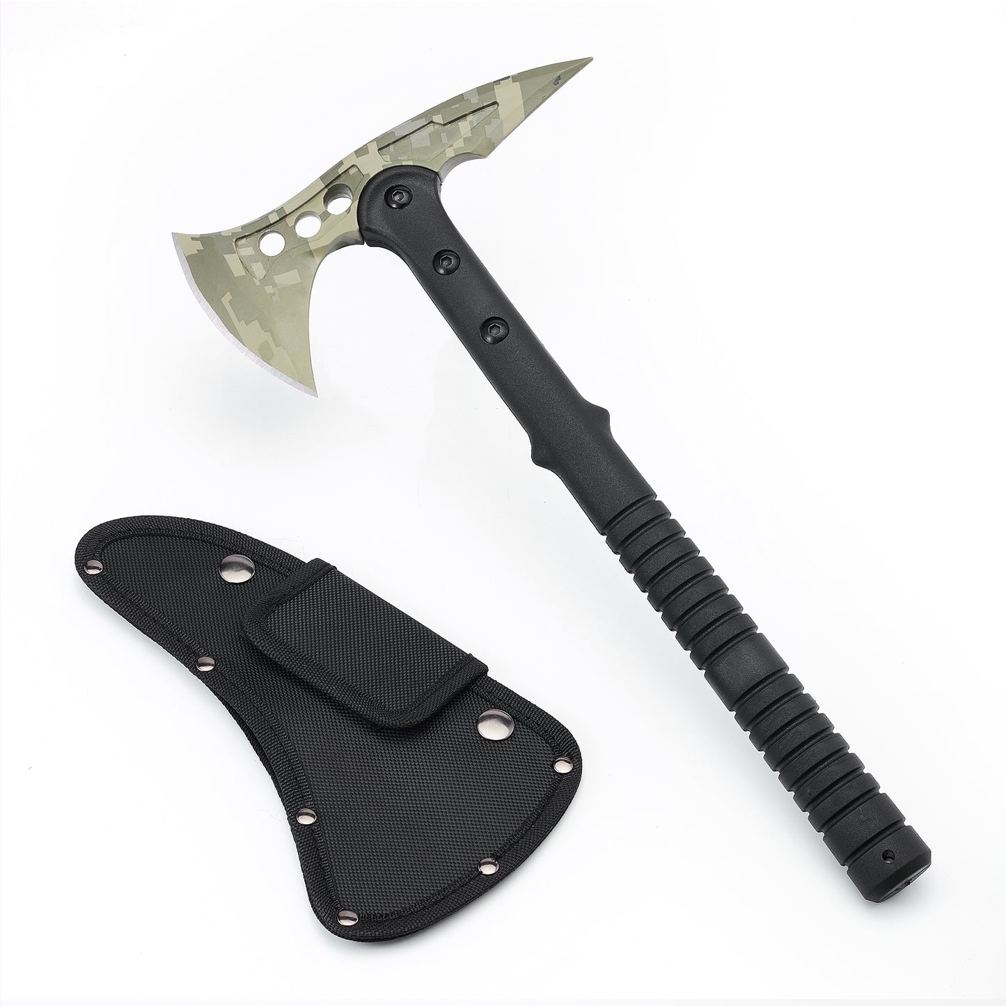 KHU Camping Axt Überlebensbeil Axt mit Scheide - Nylon Fiber Griff für Outdoor Jagd Wandern Camping Ausrüstung